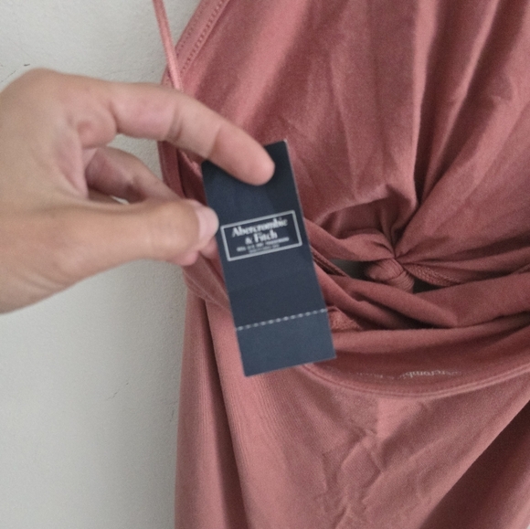 Abercrombie and Fitch mauve bodycon cutout maxi dress nwt - Picture 7 of 10